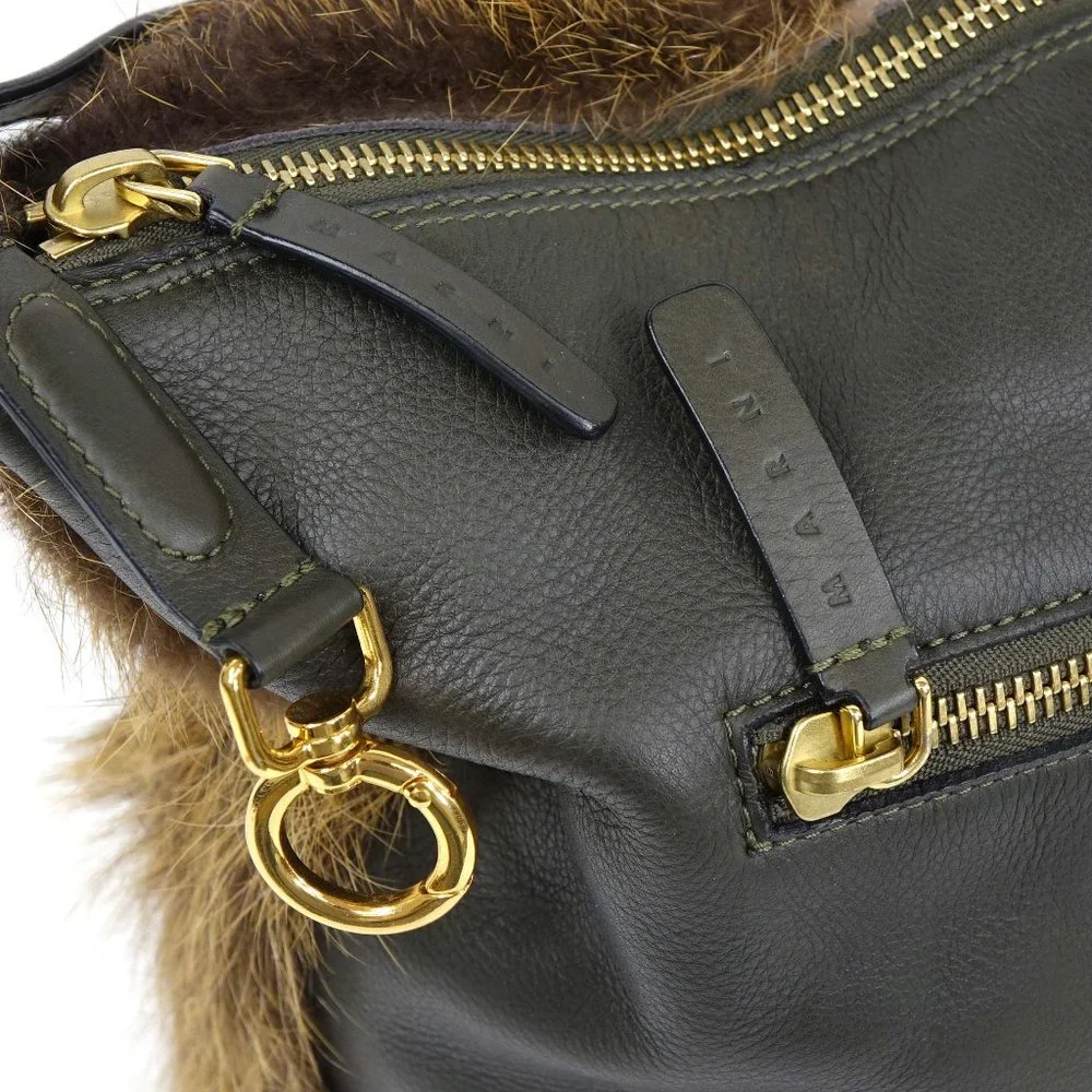 Marni Three-in-One Convertible Fur Backpack